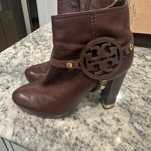 Tory Burch Dark Brown Heeled Boots